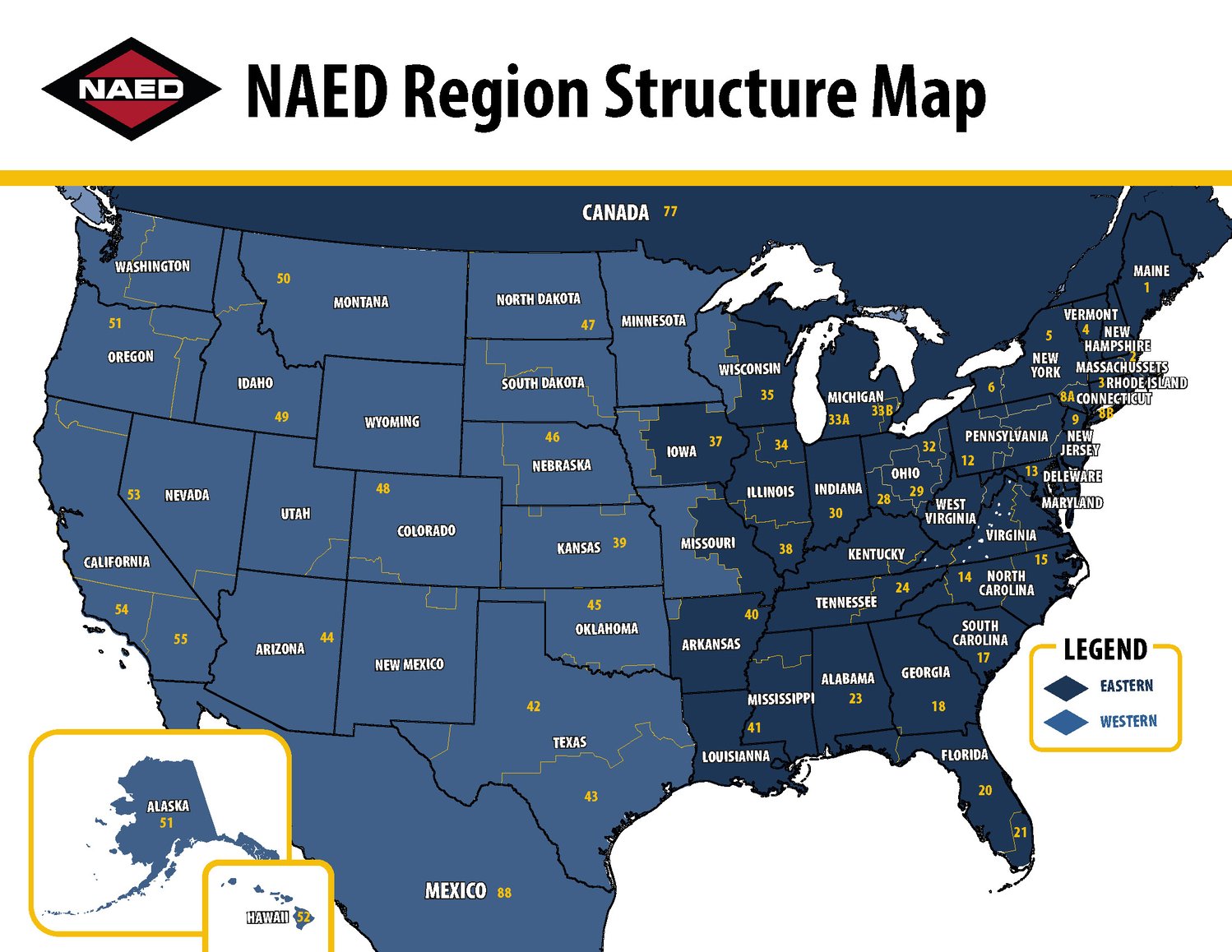 NAED Regional Structure